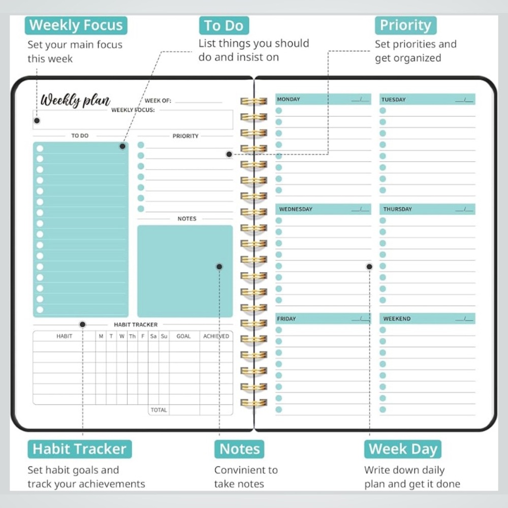 Undated Weekly Planner - Picture 3 of 5